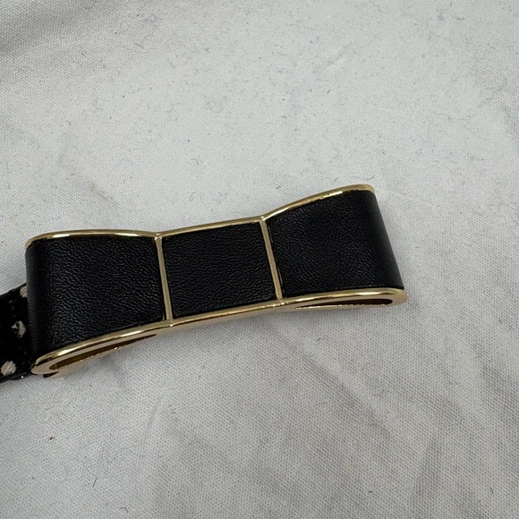 Kate Spade New York In the Loop Polka Dot Bow Belt Calf Hair Leather L - Picture 3 of 8